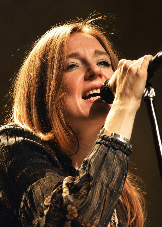 Female Singer Performing Live on Stage