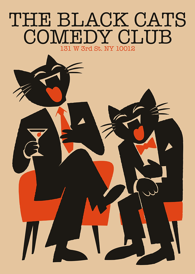 The Black Cats Comedy Club Poster