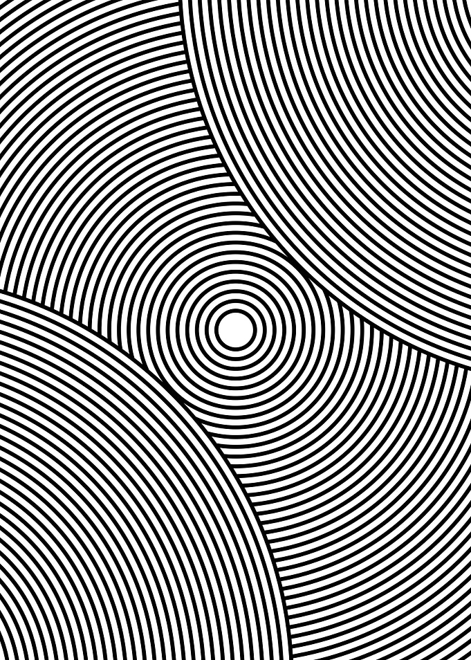 Black and White Concentric Circle Pattern