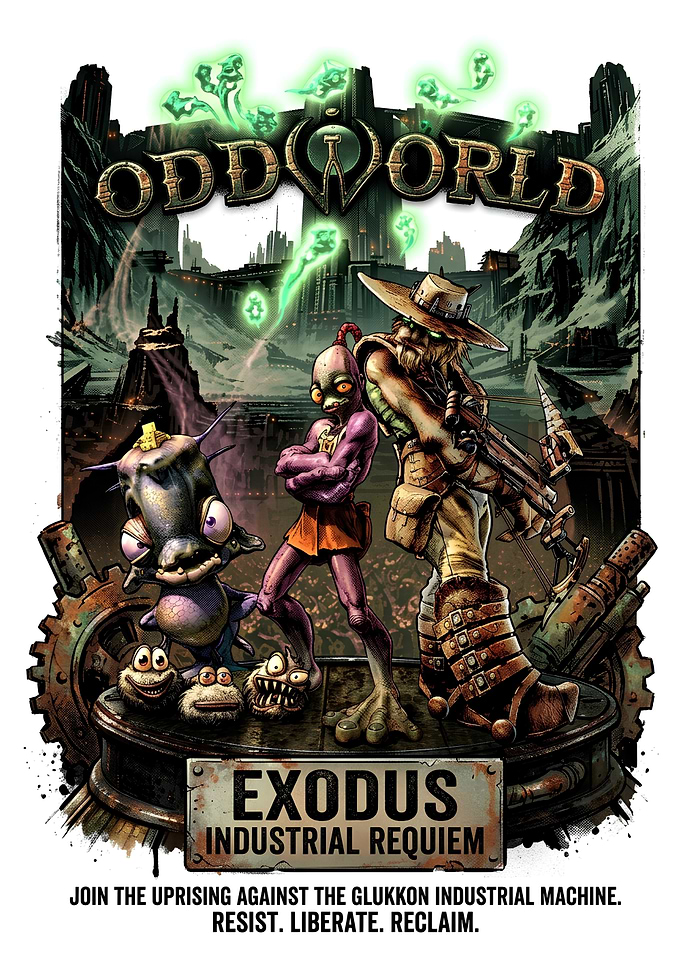 Oddworld Exodus Industrial Requiem Poster