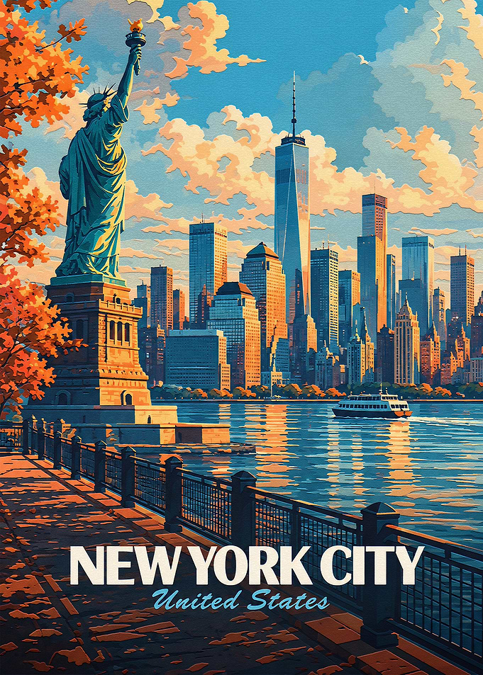 New York City Statue of Liberty Poster