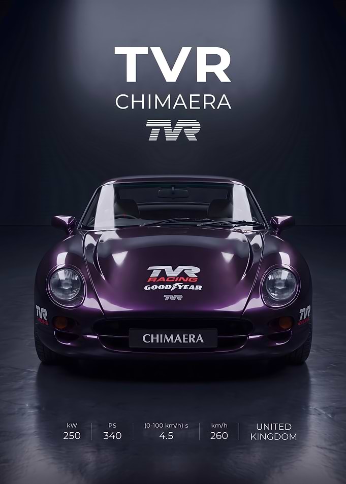 TVR Chimaera Sports Car Poster