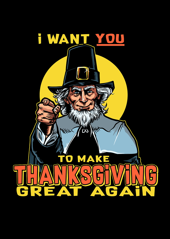 Uncle Sam Pilgrim Thanksgiving Graphic