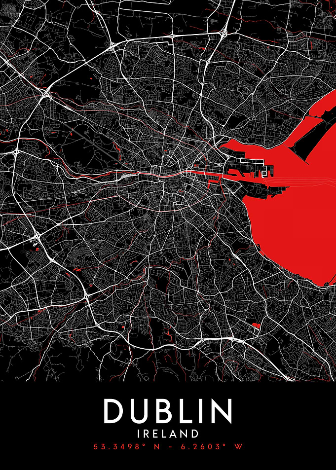 Dublin Dark Map