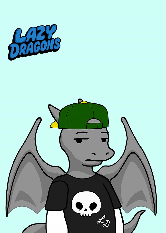 Lazy Dragons NFT Character Illustration