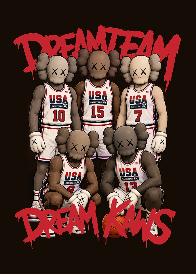 KAWS Dream Team Basketball Art