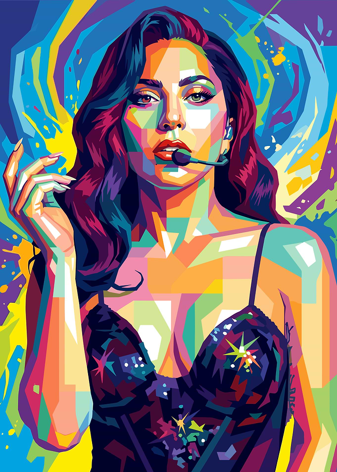 Lady Gaga Pop Art Portrait