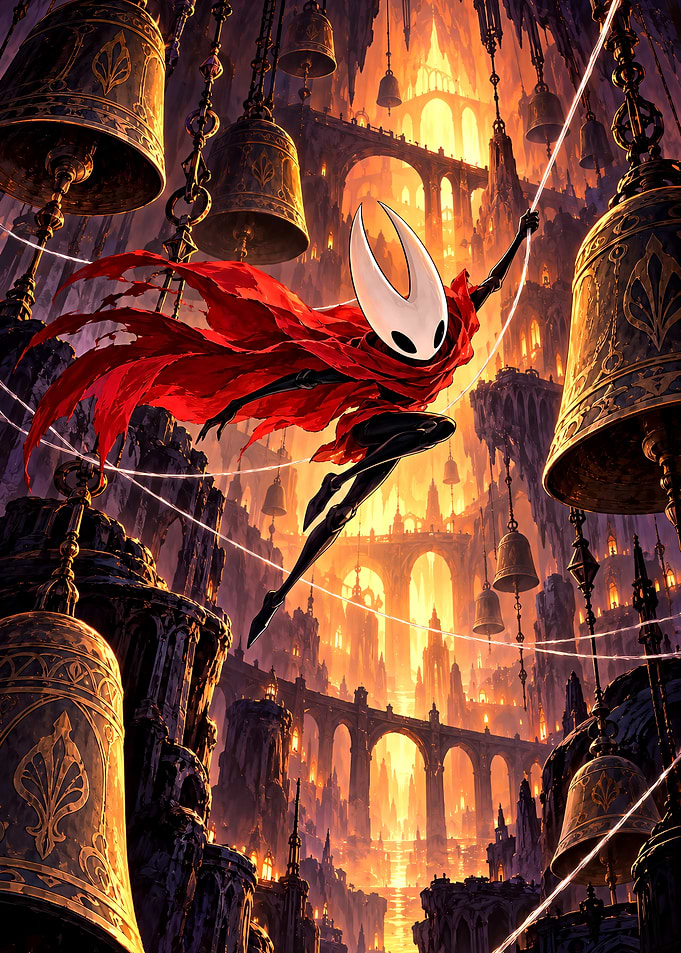 Hornet Swinging Through Bell Cathedral