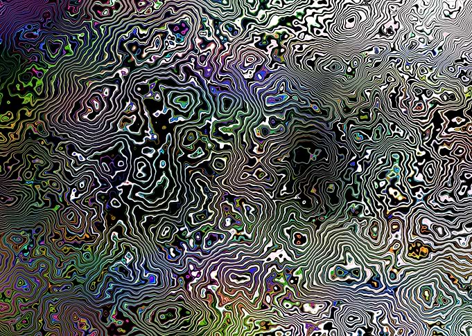 Cyber Magma Iridescent Topography