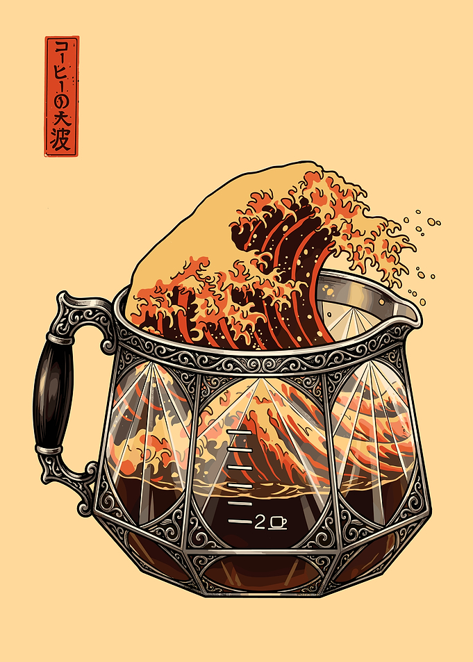 The Great Wave Coffee Carafe