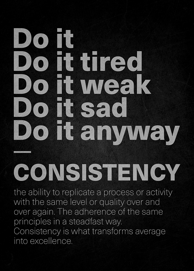 Inspirational Consistency Motivational Poster