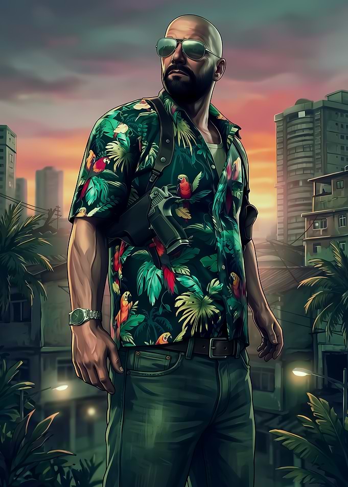 Max Payne Tropical Vigilante Portrait