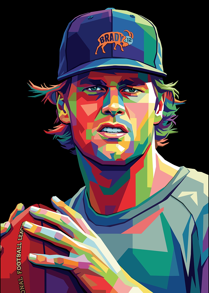Tom Brady Pop Art Portrait