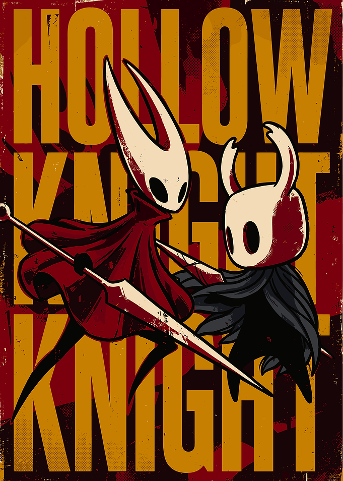 Hollow Knight and Hornet Poster