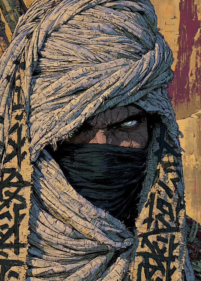 Desert Warrior with Glowing Eye