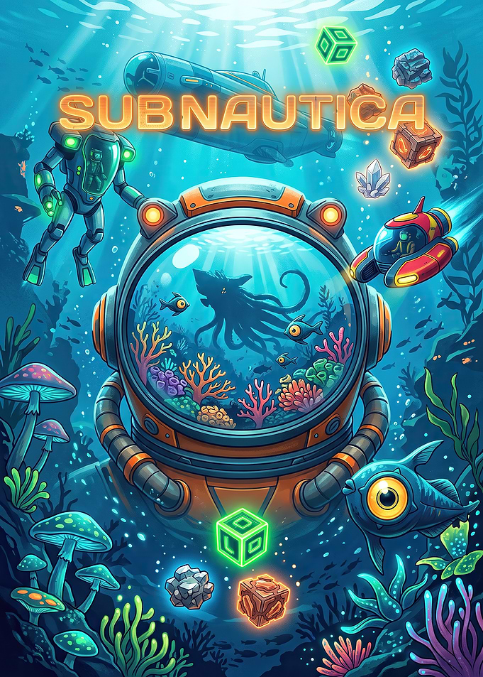 Subnautica Underwater Exploration Poster
