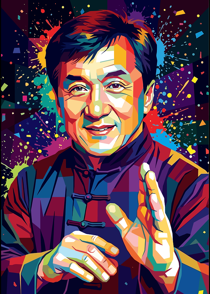 Jackie Chan Pop Art Portrait