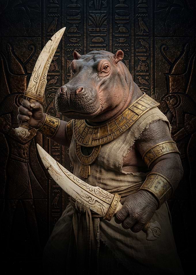 Taweret, the ancient Egyptian hippopotamus goddess