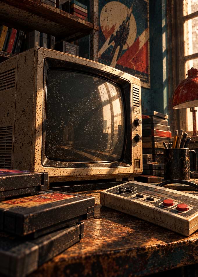 Vintage CRT Gaming Monitor