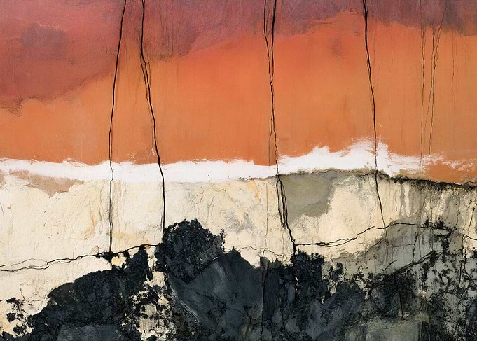 Copper Horizon - Abstract Geological Rock Strata Texture