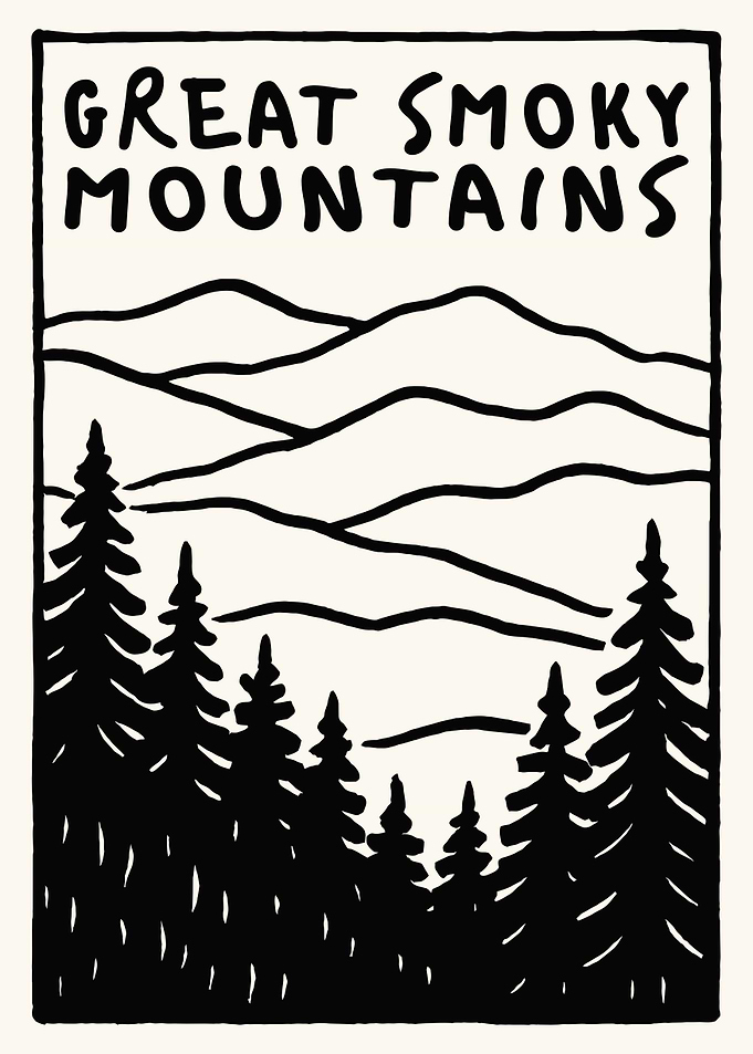 Great Smoky Mountains Minimalist Poster