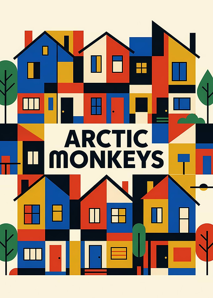 Arctic Monkeys Geometric House Poster