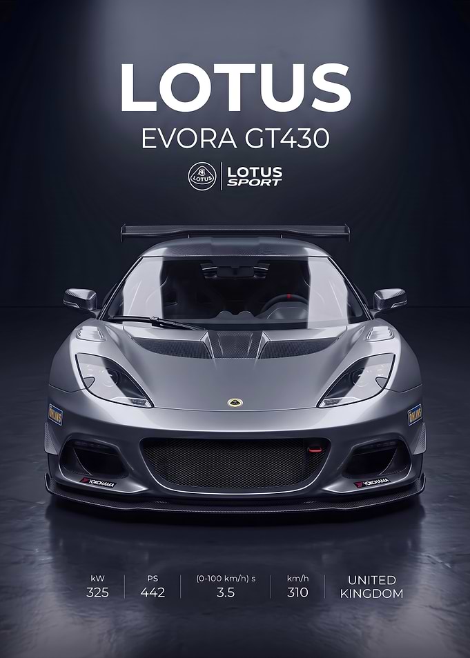 Lotus Evora GT430 Sports Car Poster