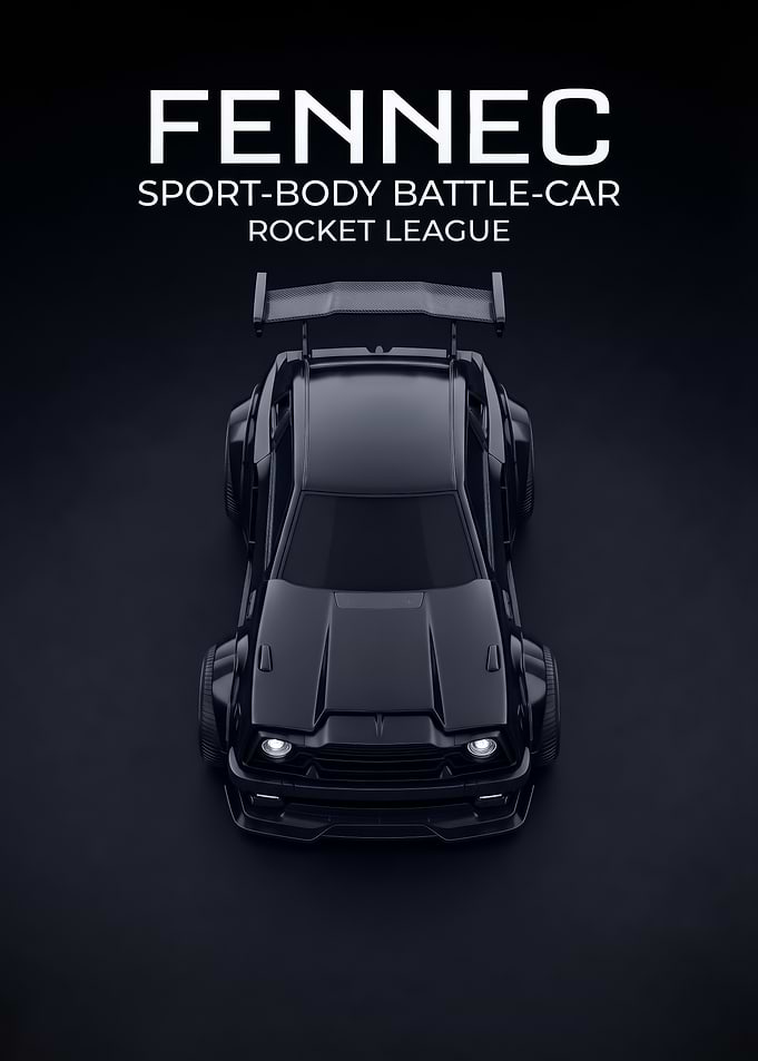 black background fennec black Car Poster