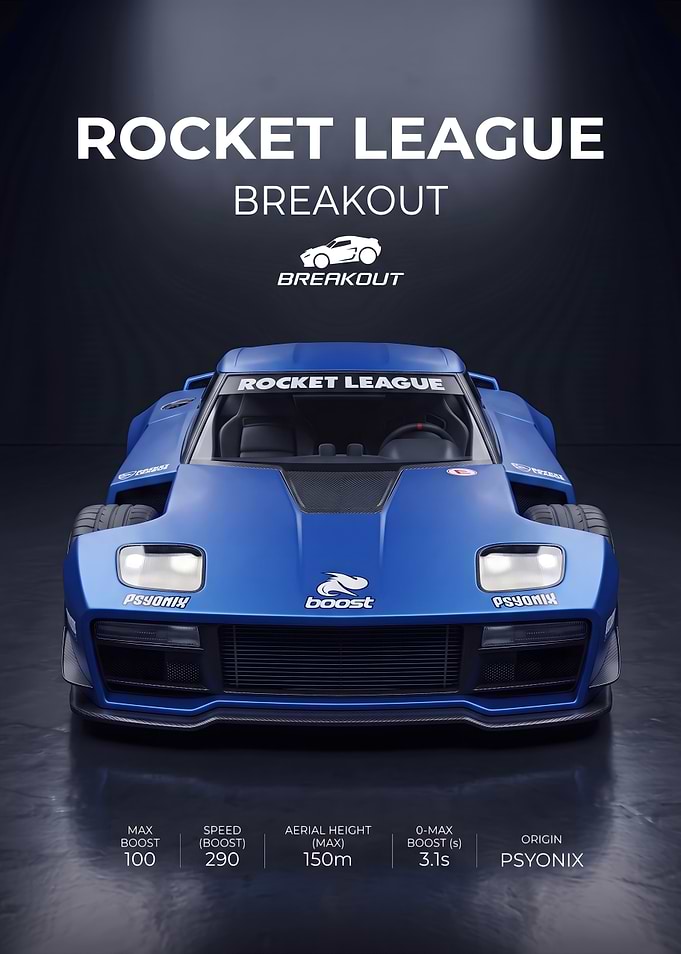 Rocket League Breakout Car Poster