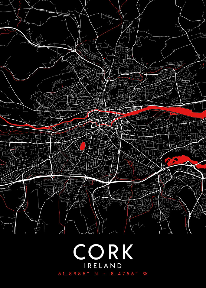 Cork Dark Map