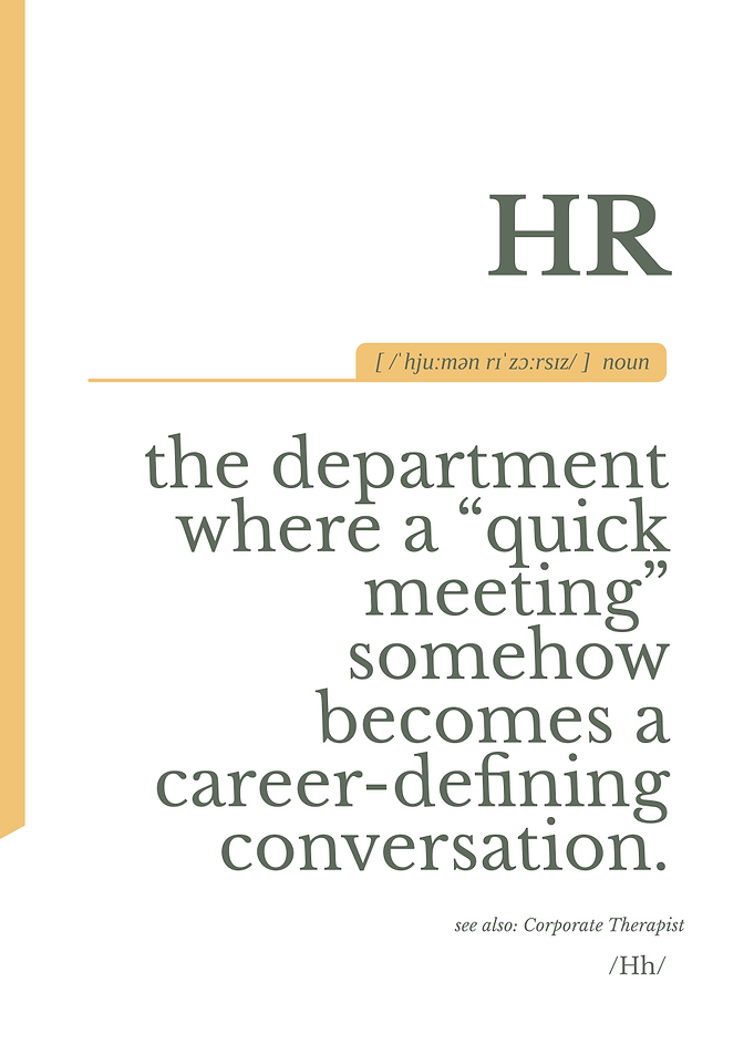 Funny HR Definition Office Poster