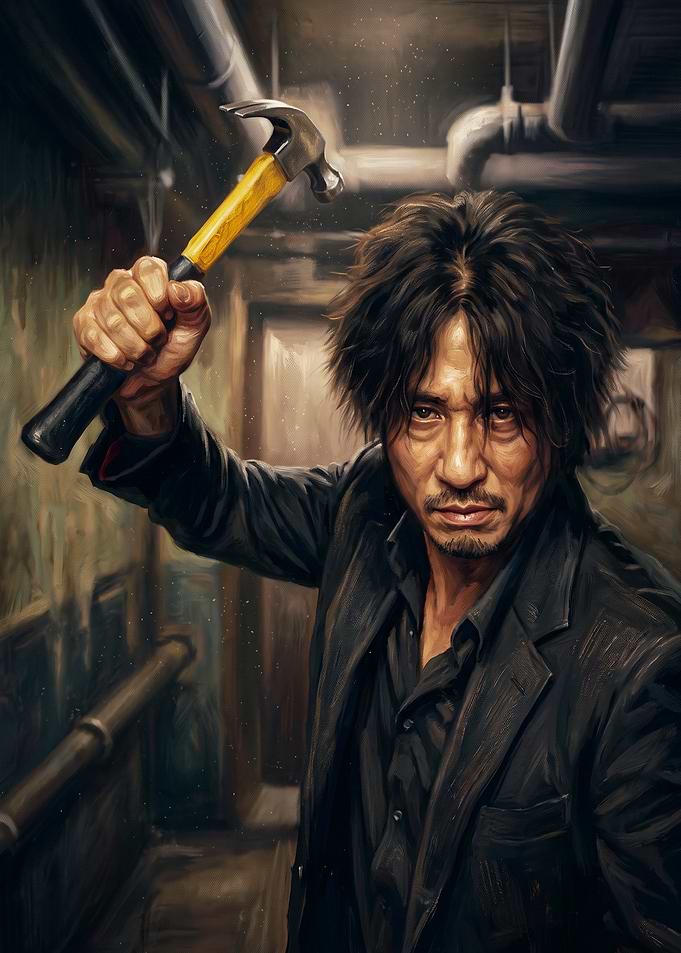 Oldboy Oh Dae-su with Hammer