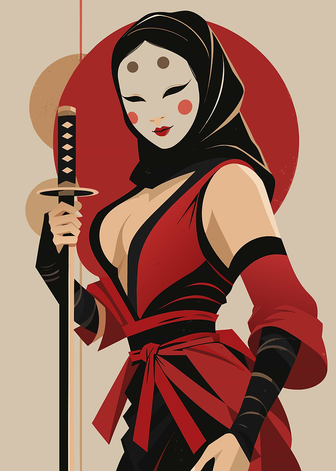 Okame Kunoichi - Crimson Silence