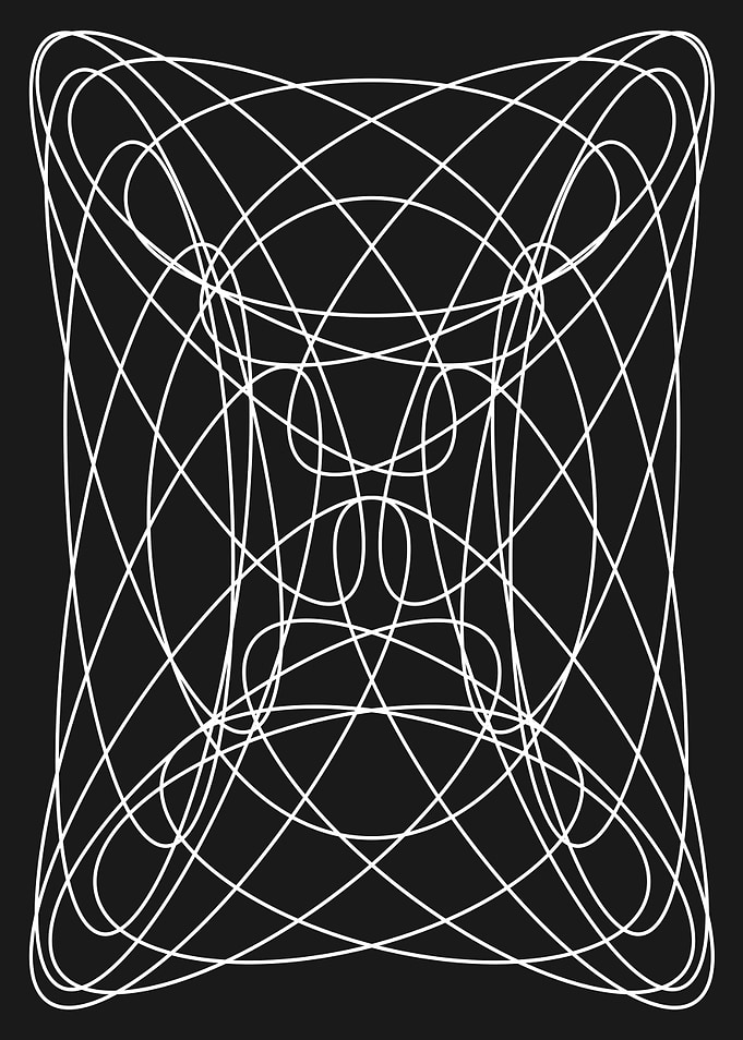Abstract White Line Art Pattern