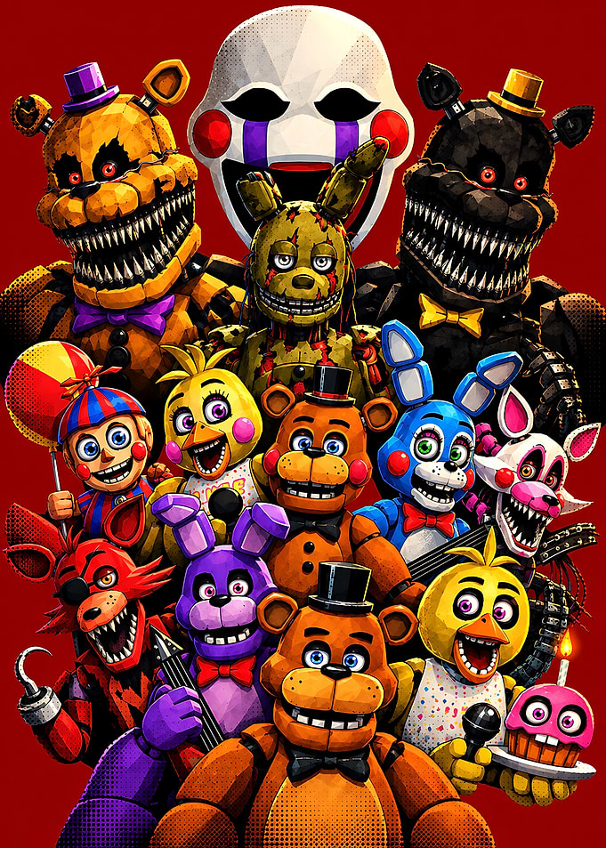 Five Nights at Freddy's Character Collage