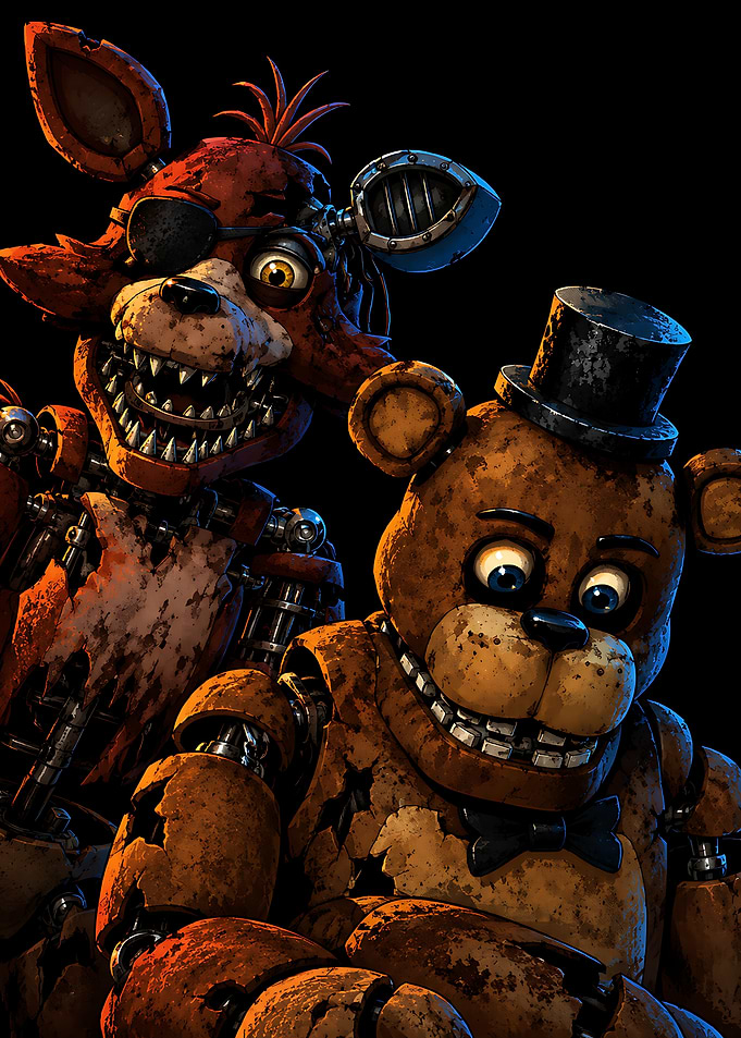 Foxy and Freddy Fazbear Portrait