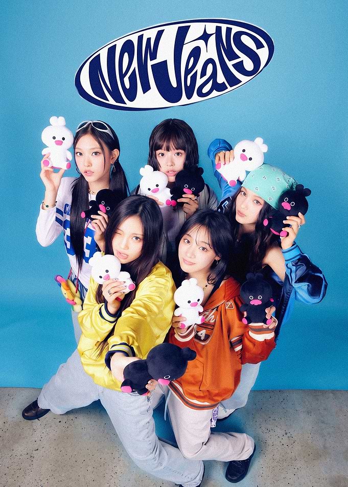 NewJeans K-pop Group with Plushies