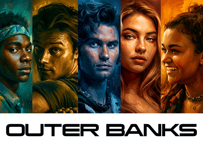 Outer Banks Cast Character Portrait Poster