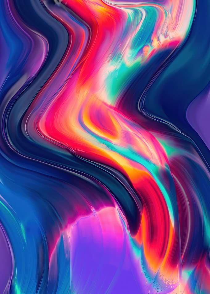 Vibrant Abstract Liquid Flow Art