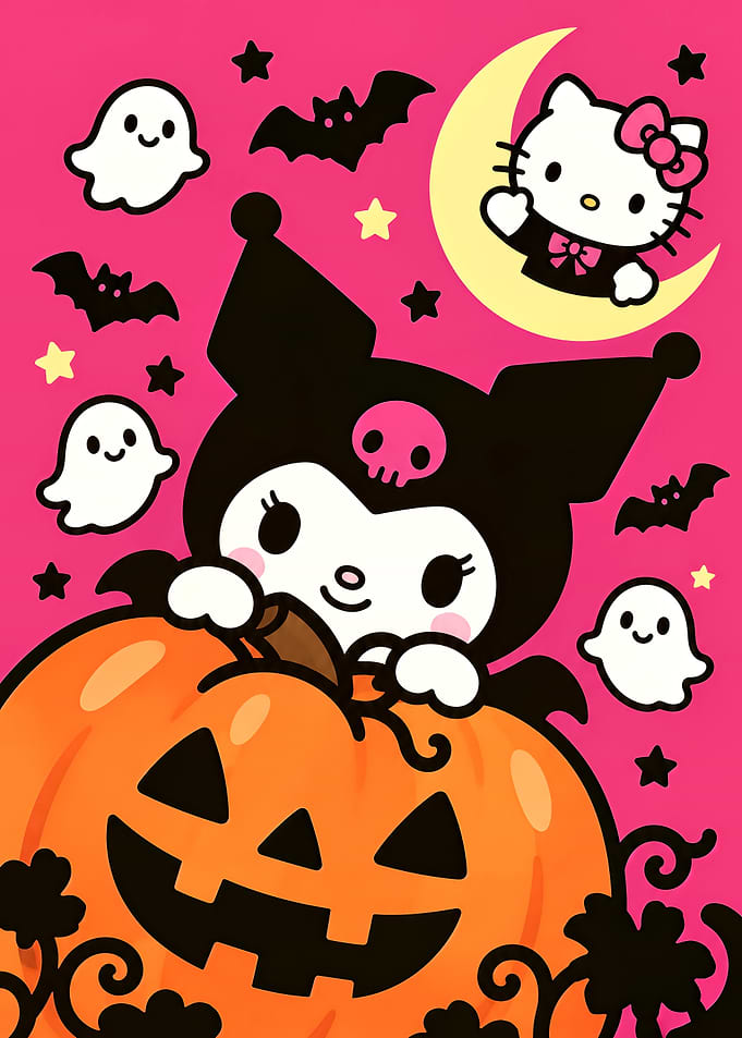 Kuromi and Hello Kitty Halloween