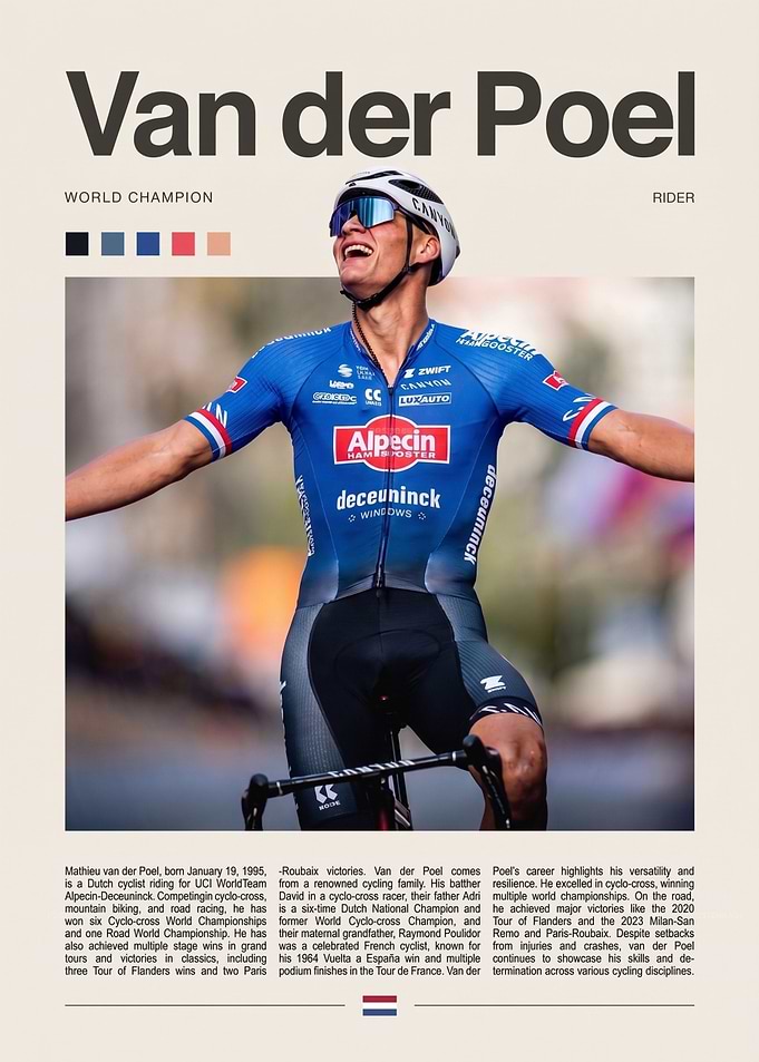 Mathieu van der Poel Cycling Poster
