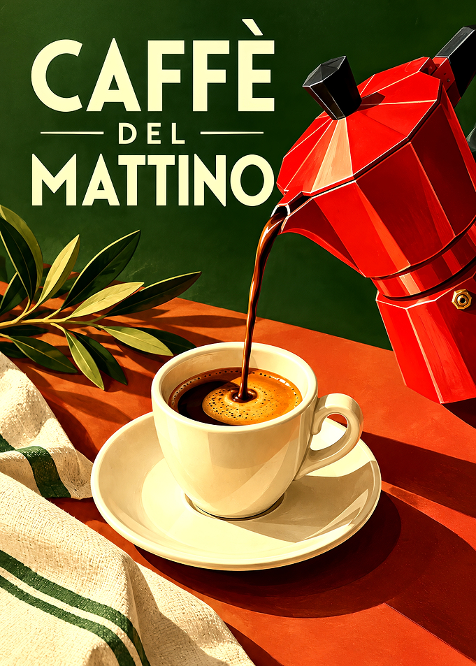 Caffè del Mattino Coffee Poster