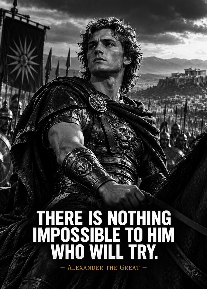 Alexander the Great Inspirational Quote Poster
