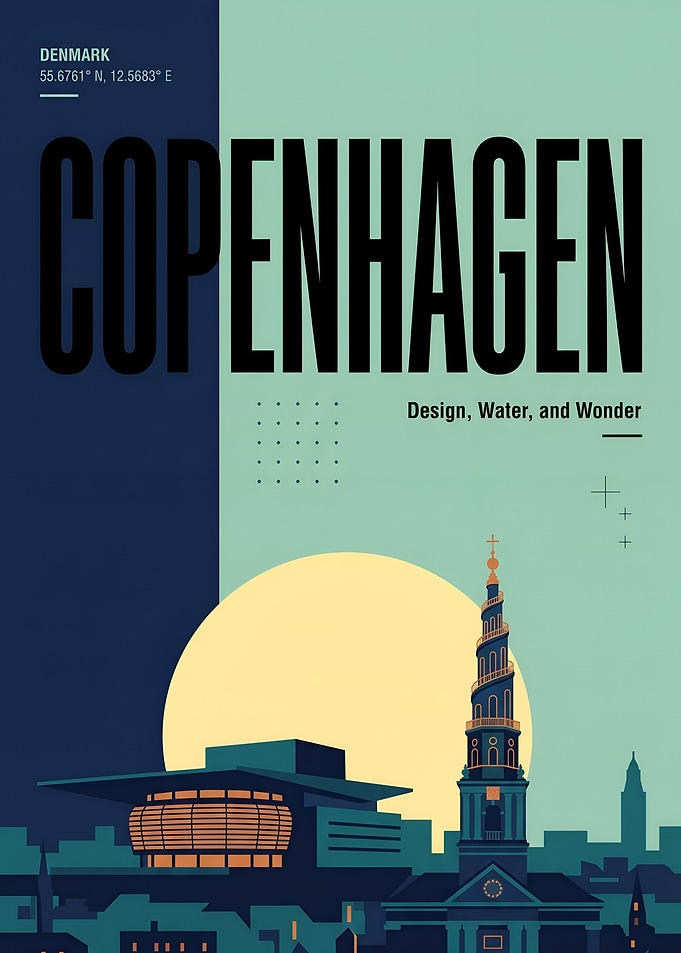 Copenhagen Travel Poster