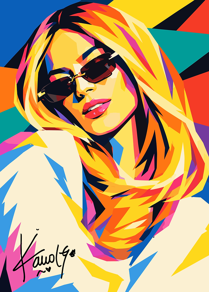 Karol G Pop Art Portrait