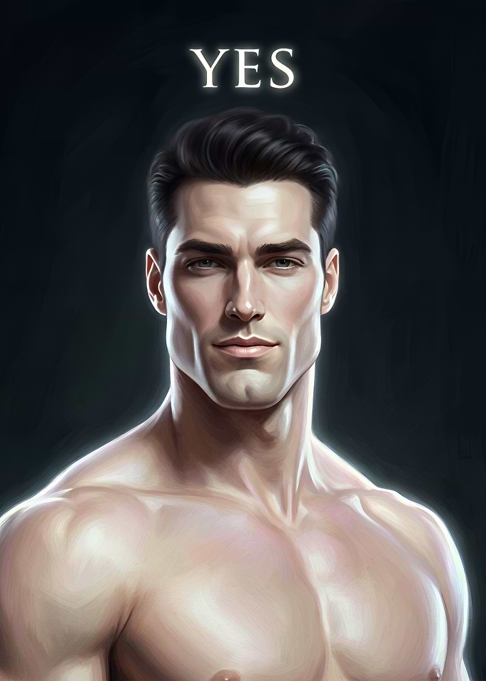 GigaChad Yes Meme Portrait