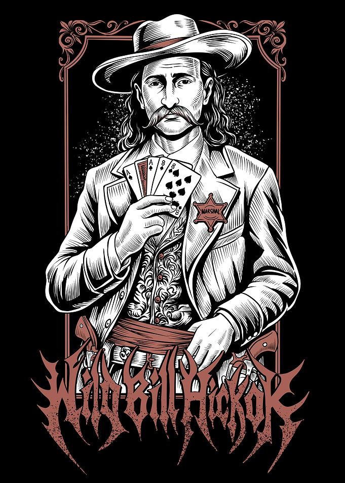 Wild Bill Hickok Western Illustration