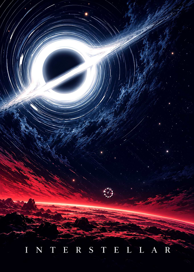 Interstellar Black Hole Movie Poster
