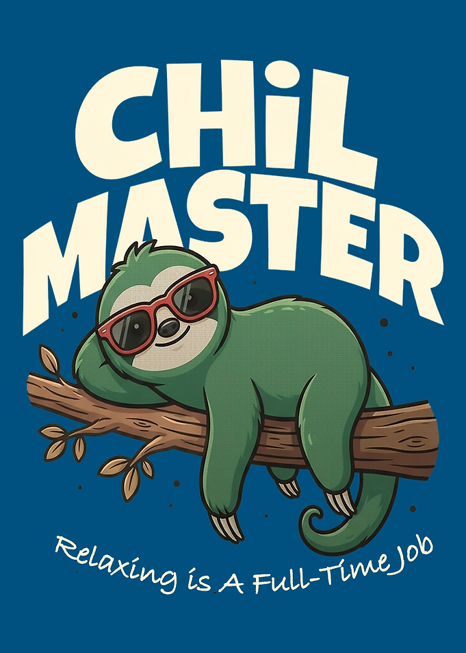 Chill Master Sloth Graphic Design
