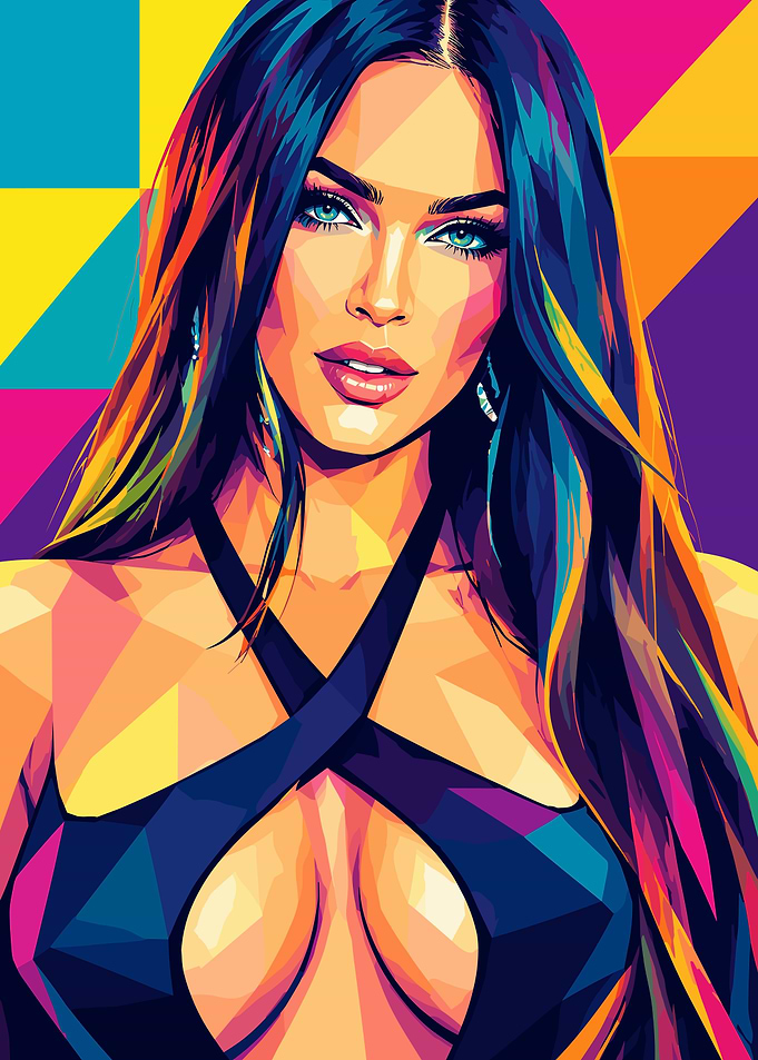 Megan Fox Pop Art Portrait